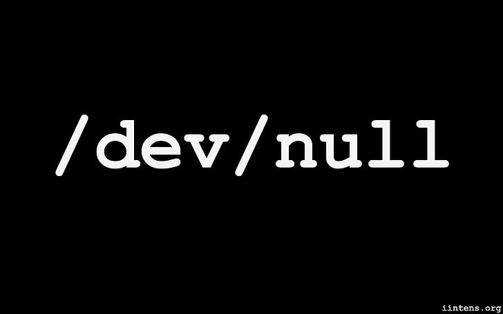 black background with /dev/null text overlay, Technology, Linux, HD wallpaper