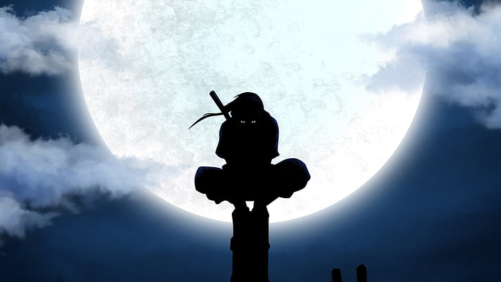 HD wallpaper: Uchiha Itachi illustration, Naruto Shippuuden, ANBU,  silhouette | Wallpaper Flare