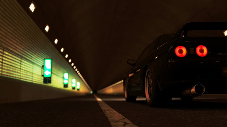 cars tunnel vehicles nissan skyline hdr photography nissan skyline r32 1920x1080  Abstract Photography HD Art, HD wallpaper
