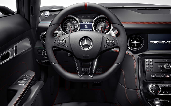 Mercedes Gullwing SLS AMG Interior Dash Dashboard Steering Wheel HD, HD wallpaper