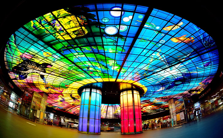 Dome of Light, Formosa Boulevard Station, Taiwan, Asia, China, HD wallpaper
