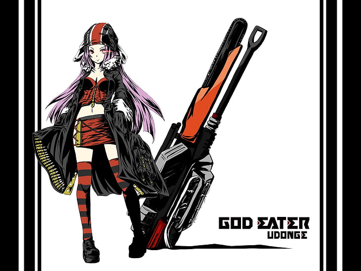 God Eater wallpaper, text, white background, western script, indoors