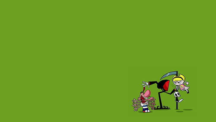 Billy, Mandy, and Grimm, minimalism, The Grim Adventures of Billy & Mandy, HD wallpaper