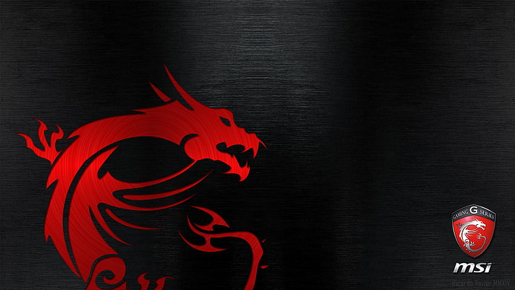 MSI logo, Technology, Dragon, red, no people, representation, HD wallpaper
