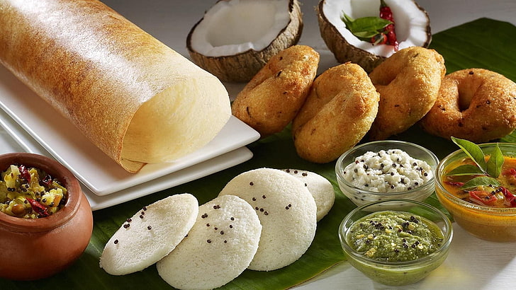 Indian Food, dosai, idly, food and drink, bread, freshness