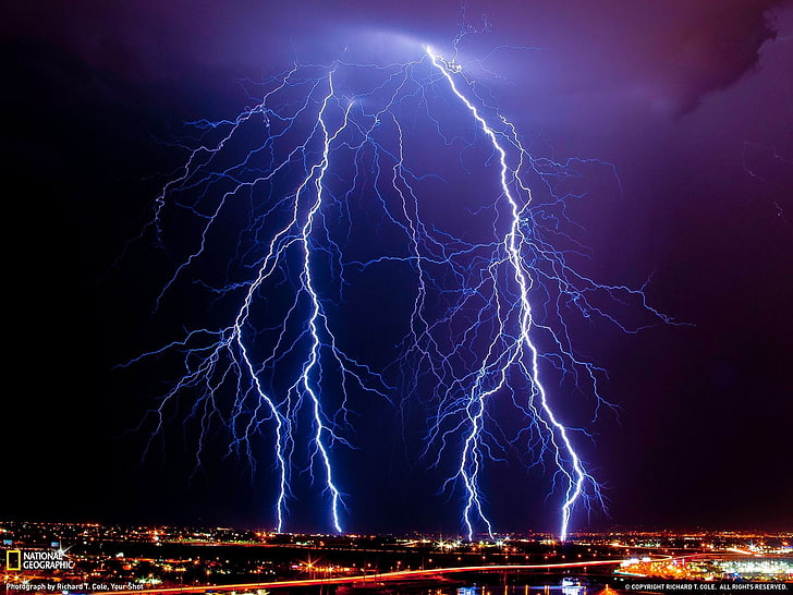 Lightning Arizona-National Geographic wallpaper, lightning strike National Geographic TV show still, HD wallpaper