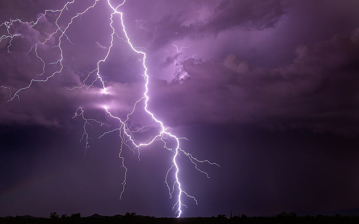 lightning wallpaper, sky, storm, cloud - sky, power in nature, HD wallpaper