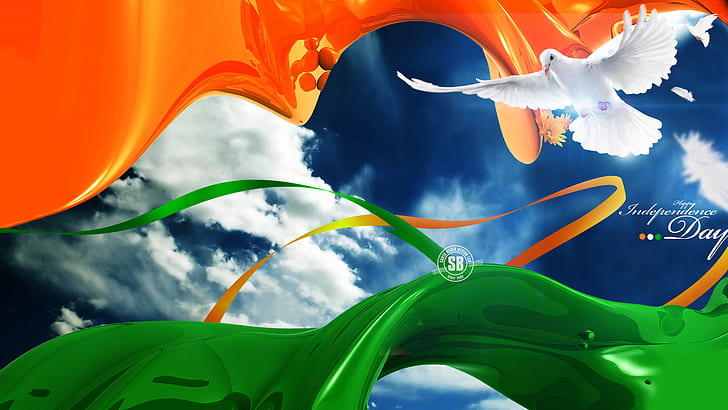 Indian Flag Wallpaper 4K, Independence Day, India