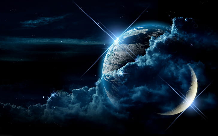 HD wallpaper: planet, clouds backgrounds, light, star, Background Ultra HD  4K | Wallpaper Flare