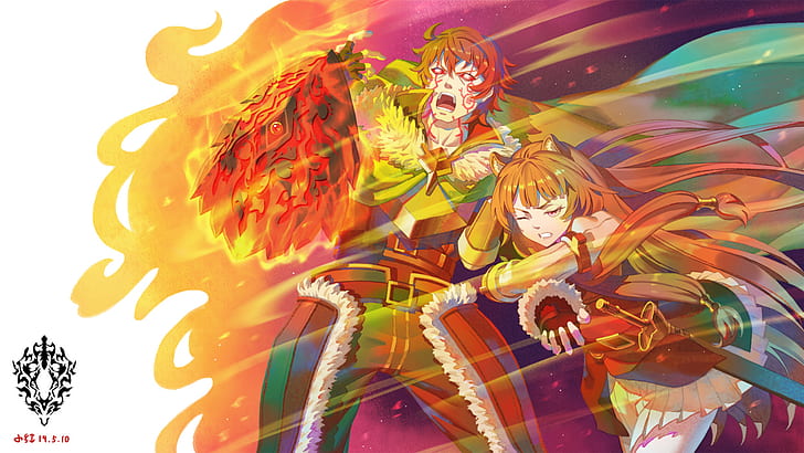 Anime, The Rising of the Shield Hero, Naofumi Iwatani, Raphtalia (The Rising of the Shield Hero), HD wallpaper