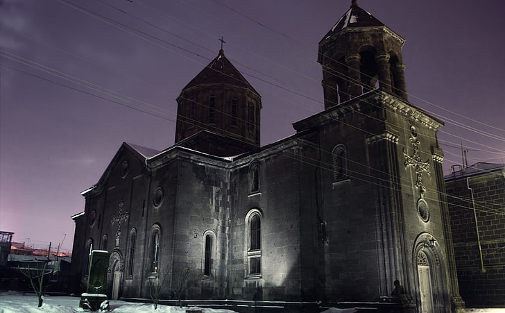 Armenia, Gyumri, Surb Nshan Church, Seasons, Winter, rustaveli street