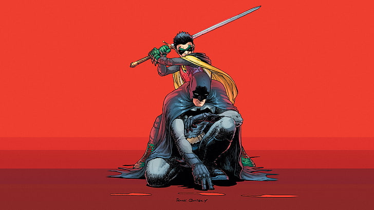 Batman and Robin wallpaper, DC Comics, superhero, Robin (character)