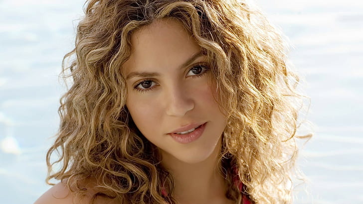Shakira, face, curly hair, celebrity, singer, women