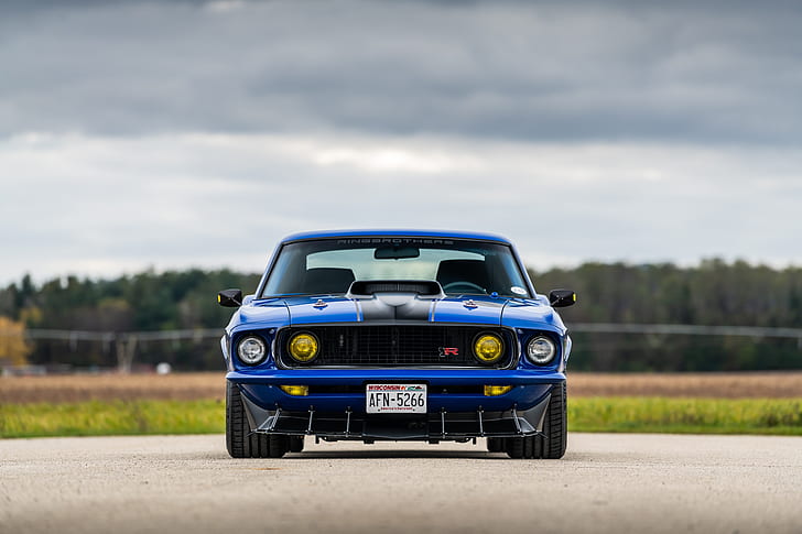 Ford, 1969, Lights, Ford Mustang, Muscle car, Mach 1, Classic car, HD wallpaper