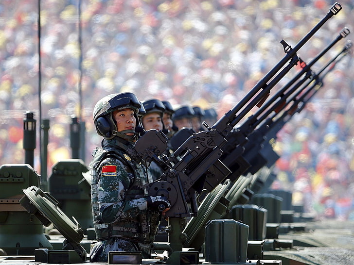 Military, Soldier, Army, Chinese Army, Machine Gun, Man