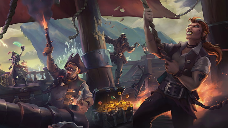 sea of thieves 4k new image hd, real people, group of people