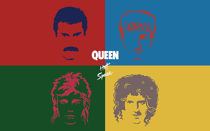 Queen Hot Space wallpaper, Freddie Mercury, Roger Taylor., Brian May