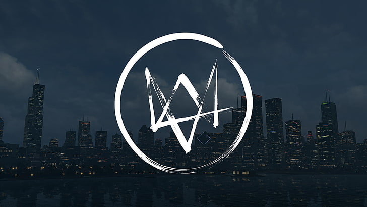 round white and black icon digital wallpaper, Video Game, Watch Dogs
