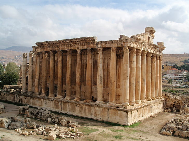 ruin, Baalbek, Lebanon, pillar, architecture, building, Greece