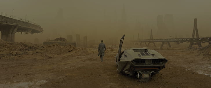 Blade Runner 2049, futuristic, mode of transportation, fog, HD wallpaper