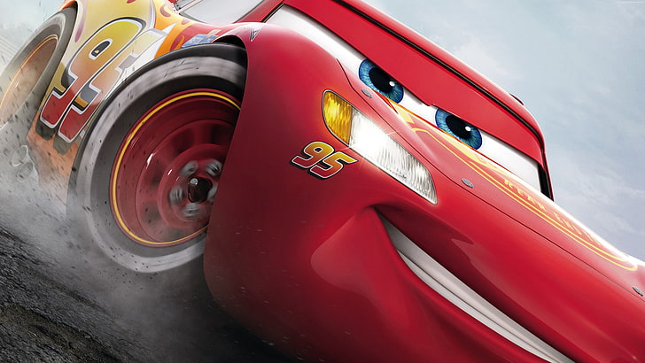 Cars 3, Lightning McQueen, poster, 5k