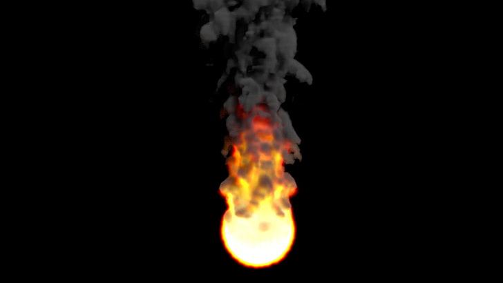 fire, black background, burning, studio shot, close-up, heat - temperature
