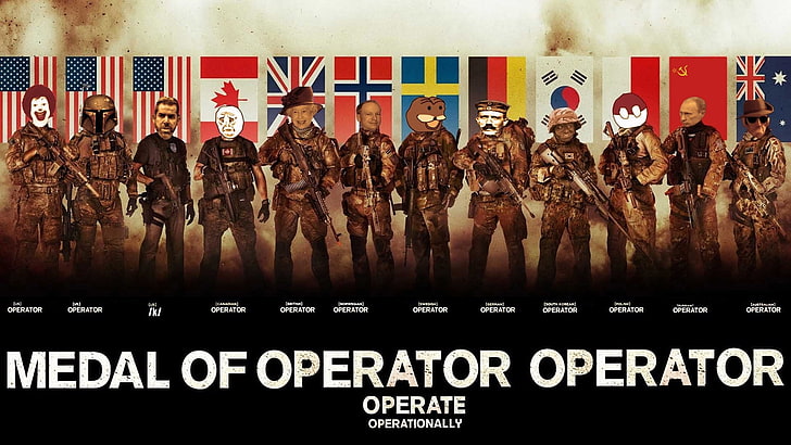 Medal of Operator, special forces, Medal of Honor, humor, flag HD wallpaper