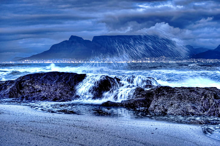 MOUNTAIN WAVES, town, cape, south, africa, HD wallpaper