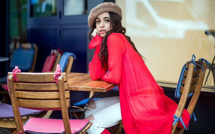 Camila Cabello 2018 Fashion Pretty Singer, one person, seat, chair