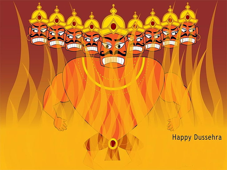 HD wallpaper: Dussehra Festival Ravan, Genie illustration, Festivals /  Holidays | Wallpaper Flare