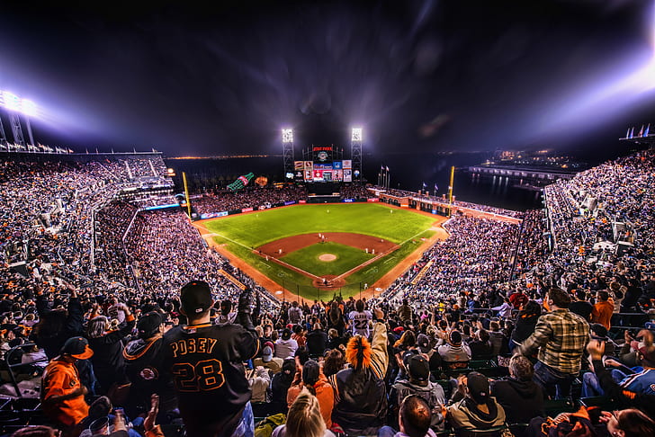 baseball stadium during nighttime, crowd, spectator, fan - Enthusiast, HD wallpaper