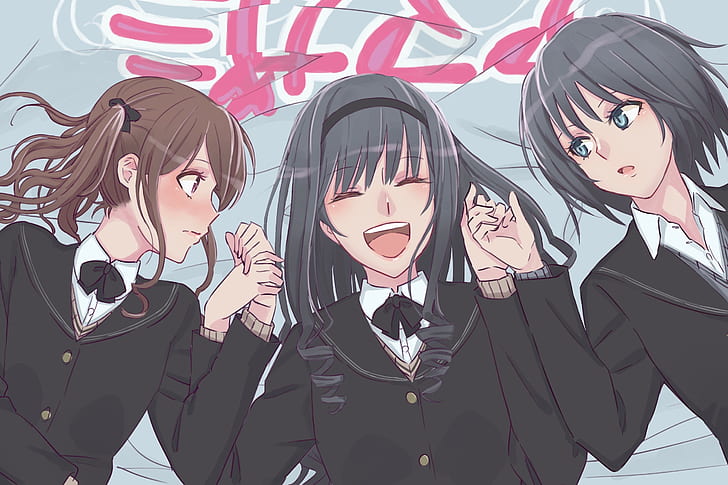 Hd Wallpaper Amagami Ss Anime Girls Nanasaki Ai Nakata Sae Morishima Haruka Wallpaper Flare