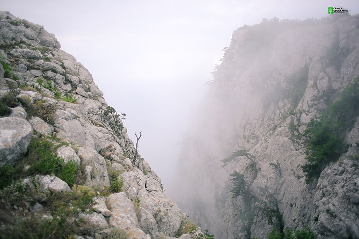 Crimea, nature, rock, fog, beauty in nature, mountain, scenics - nature