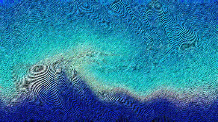 untitled, blue, glitch art, Photoshop, full frame, pattern, close-up, HD wallpaper
