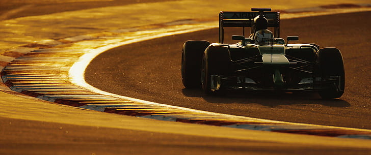 car, Formula 1, race tracks, sports car, sunrise, HD wallpaper