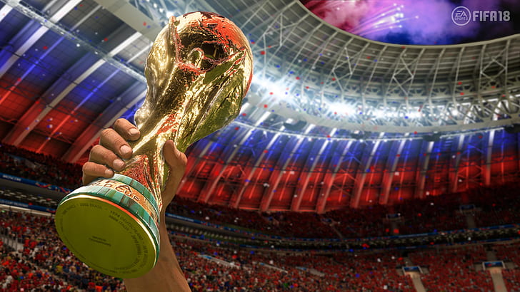 The ball, Sport, Hand, Football, Russia, 2018, Stadium, FIFA, HD wallpaper