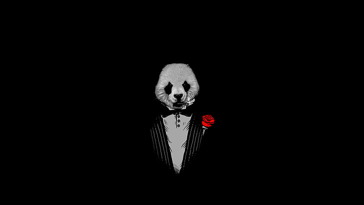 1920x1080 px black Panda The Godfather Abstract Photography HD Art