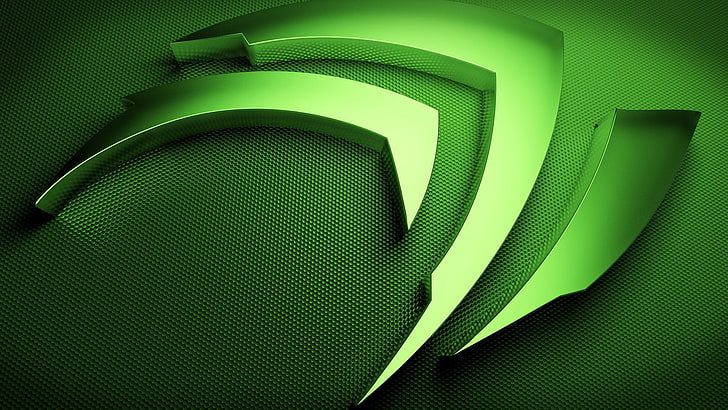 green logo, Nvidia, green color, indoors, no people, studio shot