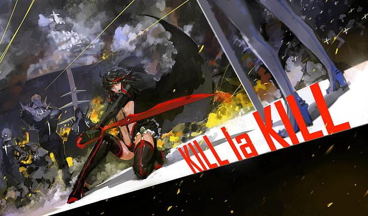 Kill la Kill poster, anime, anime girls, Matoi Ryuuko, Kiryuin Satsuki, HD wallpaper