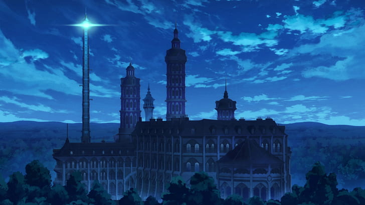Little Witch Academia, night, HD wallpaper