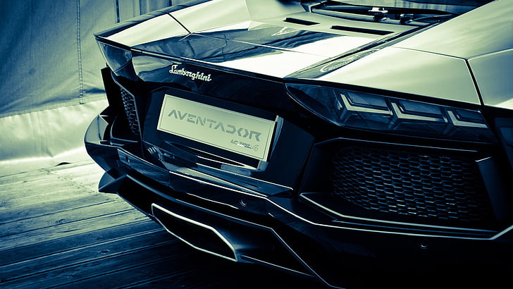 black Lamborghini Aventador, car, no people, technology, indoors, HD wallpaper