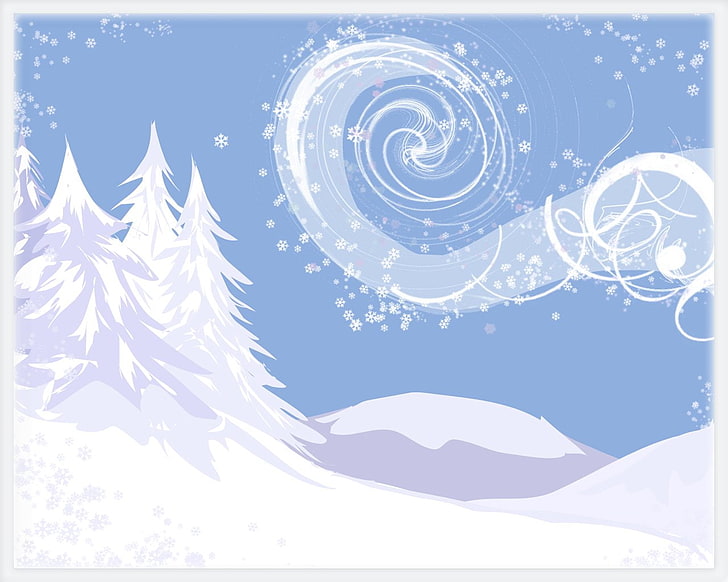 HD wallpaper: Artistic, Nature, Mountain, Snow, Snowflake, Wind, Winter.