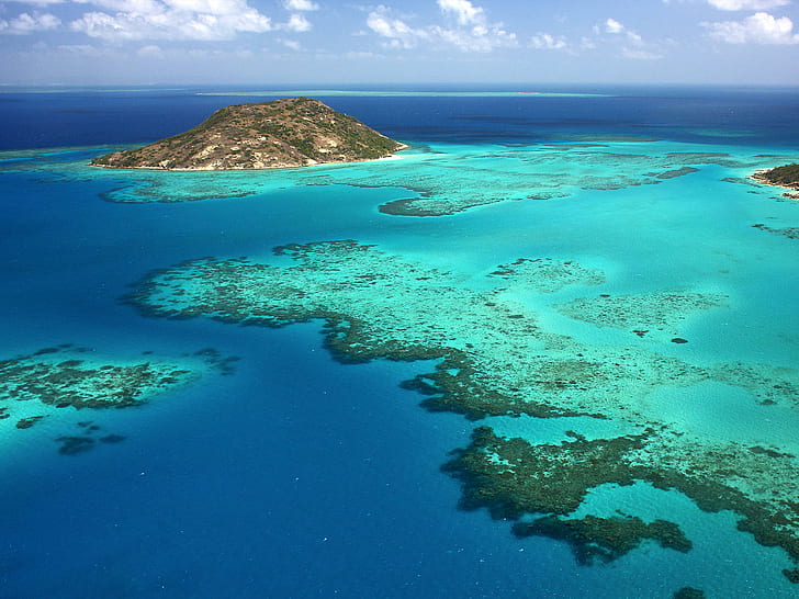 australia, great Barrier Reef, natural, ocean, sea, water, HD wallpaper
