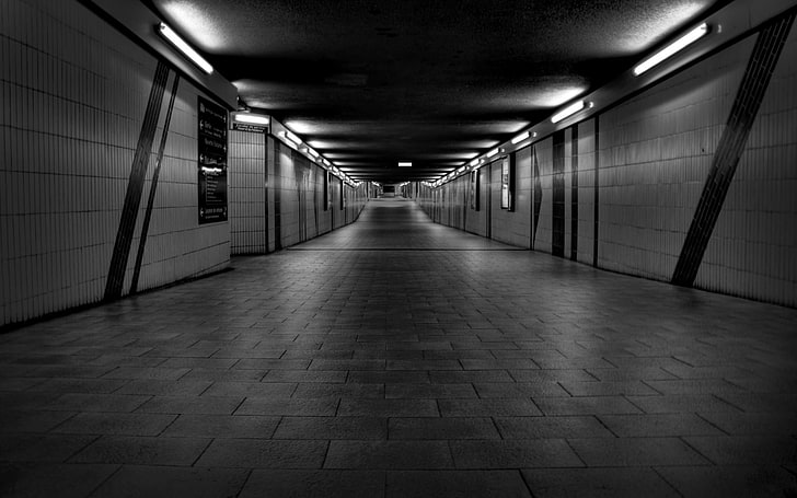 white ceramic wall, metro, the tunnel, underground, tunnels, subway
