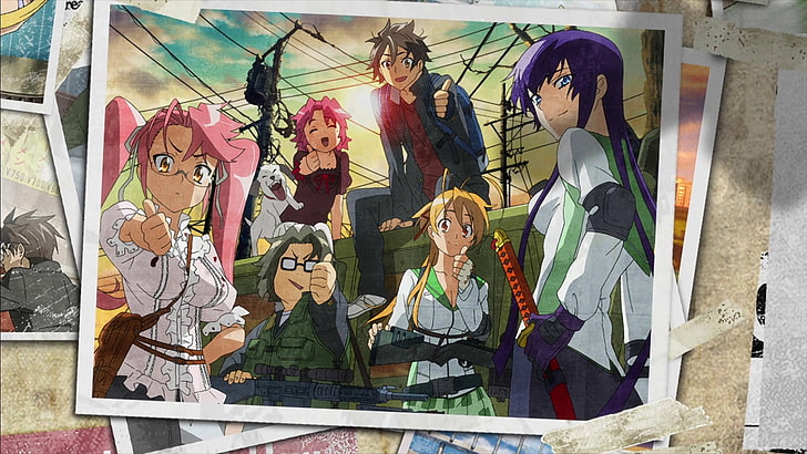 anime, Komuro Takashi, Miyamoto Rei, Kouta Hirano, Busujima Saeko, HD wallpaper