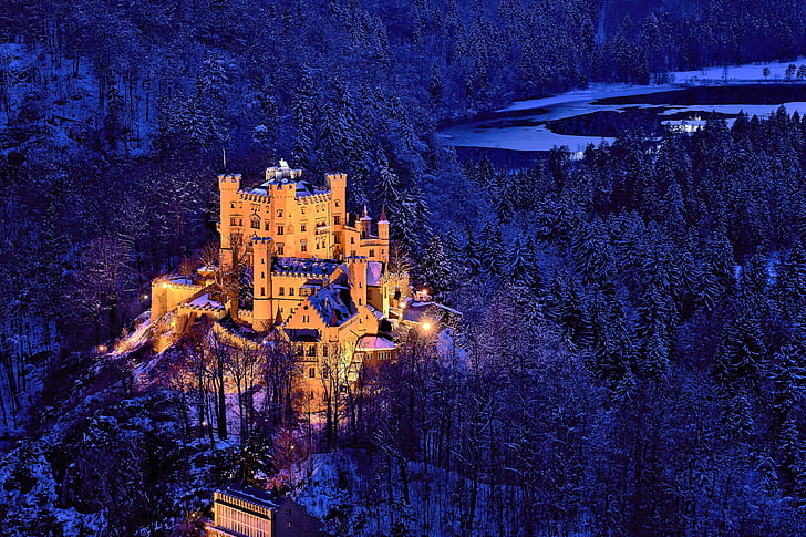 castle, Hohenschwangau, Germany, HD wallpaper
