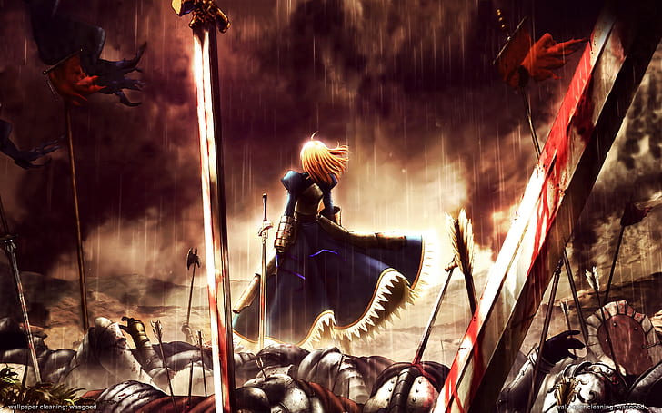 Fate/Stay Night: Unlimited Blade Works, battlefields, sword, HD wallpaper