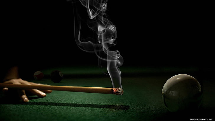 billiards, pool, smoke, snooker, sports, tables, HD wallpaper