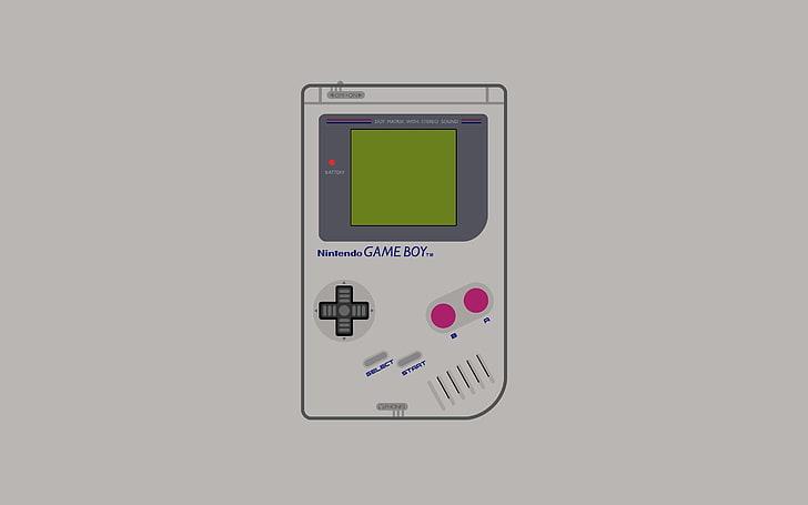 white Nintendo Gameboy toy, consoles, video games, minimalism