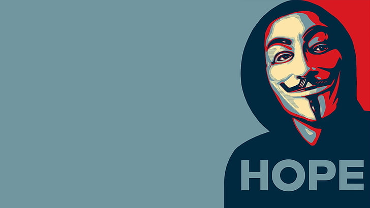 HD wallpaper: Hope wallpaper, Anonymous, Hope posters, one person, headshot  | Wallpaper Flare